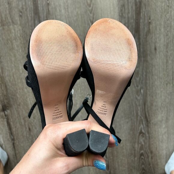 Schutz platform straps suede sandals size 9 - Picture 3 of 3